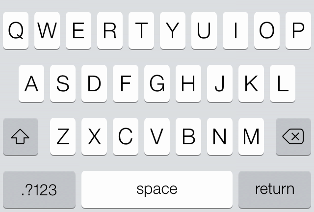 keyboard keypad layout iphone